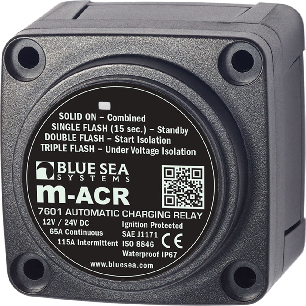 Blue Sea 7601 DC Mini ACR Automatic Charging Relay 65 Amp 7601